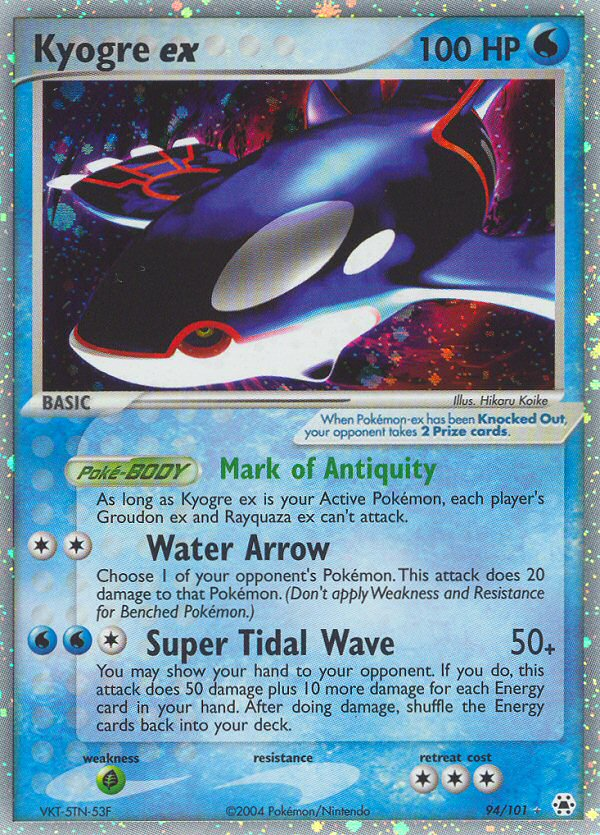 Kyogre ex (94/101) [EX: Hidden Legends] | Dragon's Lair Comics and Fantasy Houston TX