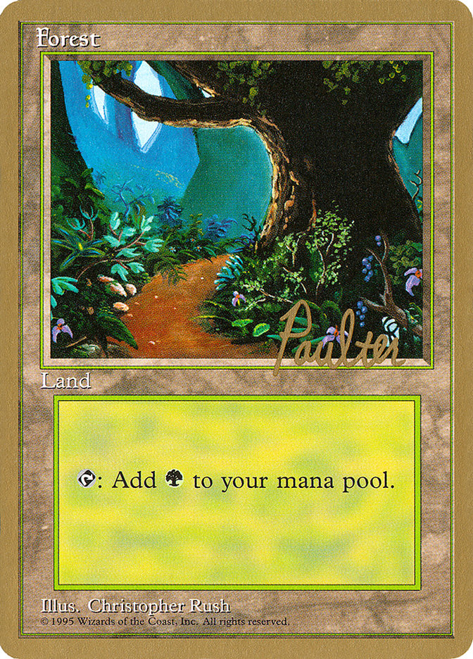 Forest (pp376) (Preston Poulter) [Pro Tour Collector Set] | Dragon's Lair Comics and Fantasy Houston TX