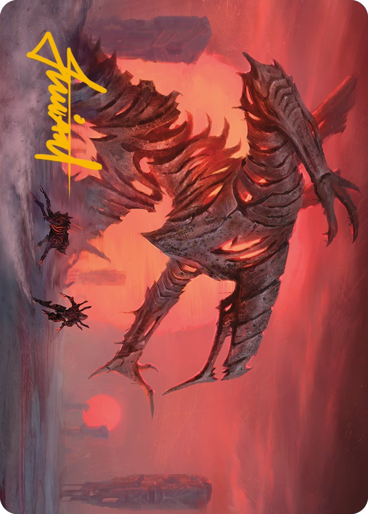 Red Sun's Zenith Art Card (Gold-Stamped Signature) [Phyrexia: All Will Be One Art Series] | Dragon's Lair Comics and Fantasy Houston TX