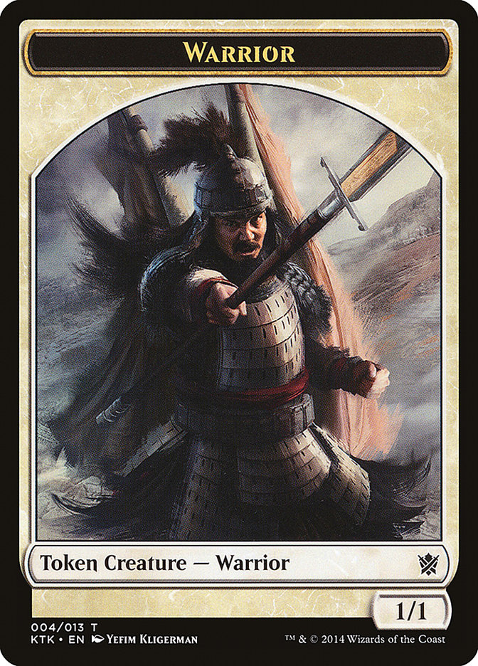 Warrior Token (004/013) [Khans of Tarkir Tokens] | Dragon's Lair Comics and Fantasy Houston TX