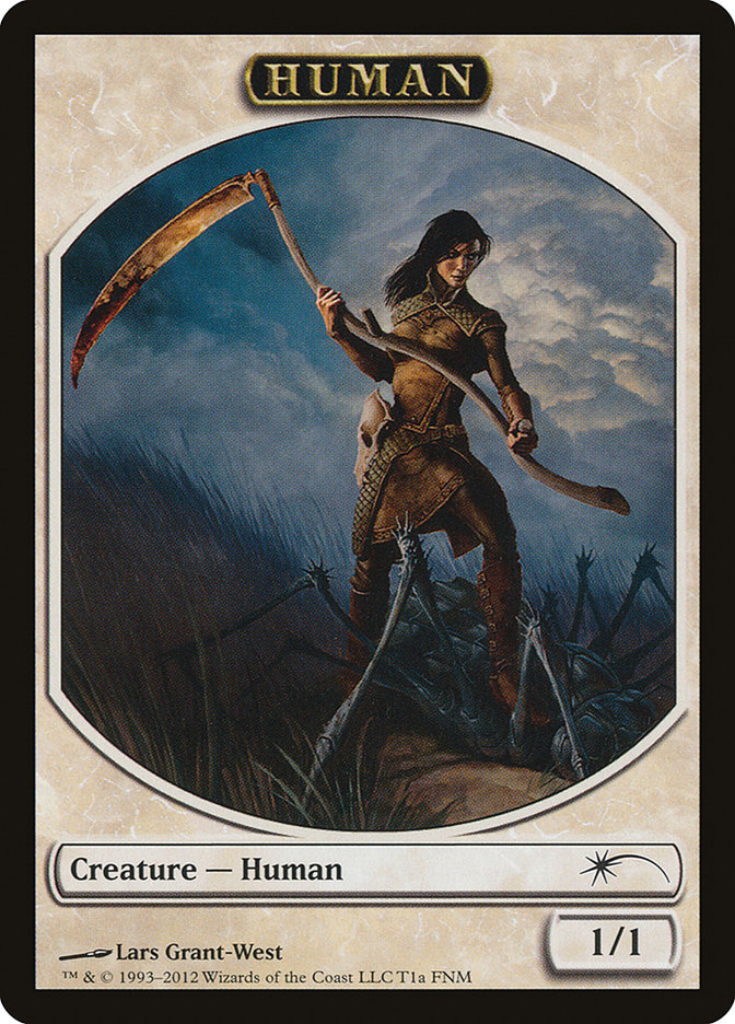 Human // Wolf Double-Sided Token [Friday Night Magic 2012] | Dragon's Lair Comics and Fantasy Houston TX