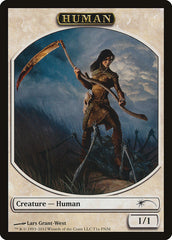 Human // Wolf Double-Sided Token [Friday Night Magic 2012] | Dragon's Lair Comics and Fantasy Houston TX