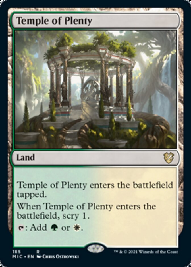 Temple of Plenty [Innistrad: Midnight Hunt Commander] | Dragon's Lair Comics and Fantasy Houston TX