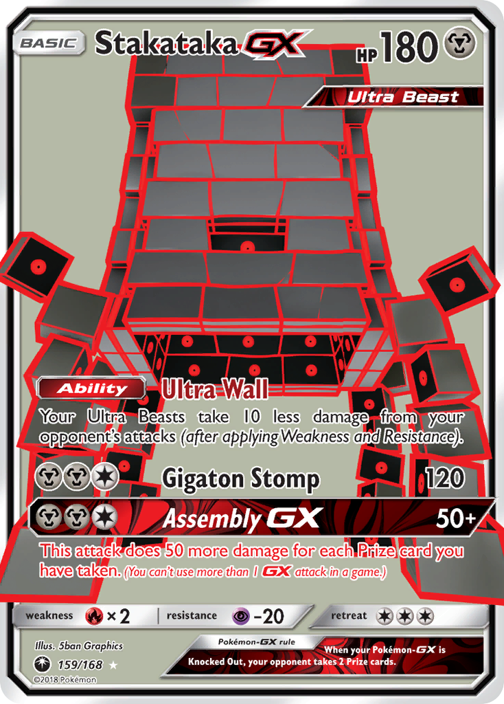 Stakataka GX (159/168) [Sun & Moon: Celestial Storm] | Dragon's Lair Comics and Fantasy Houston TX