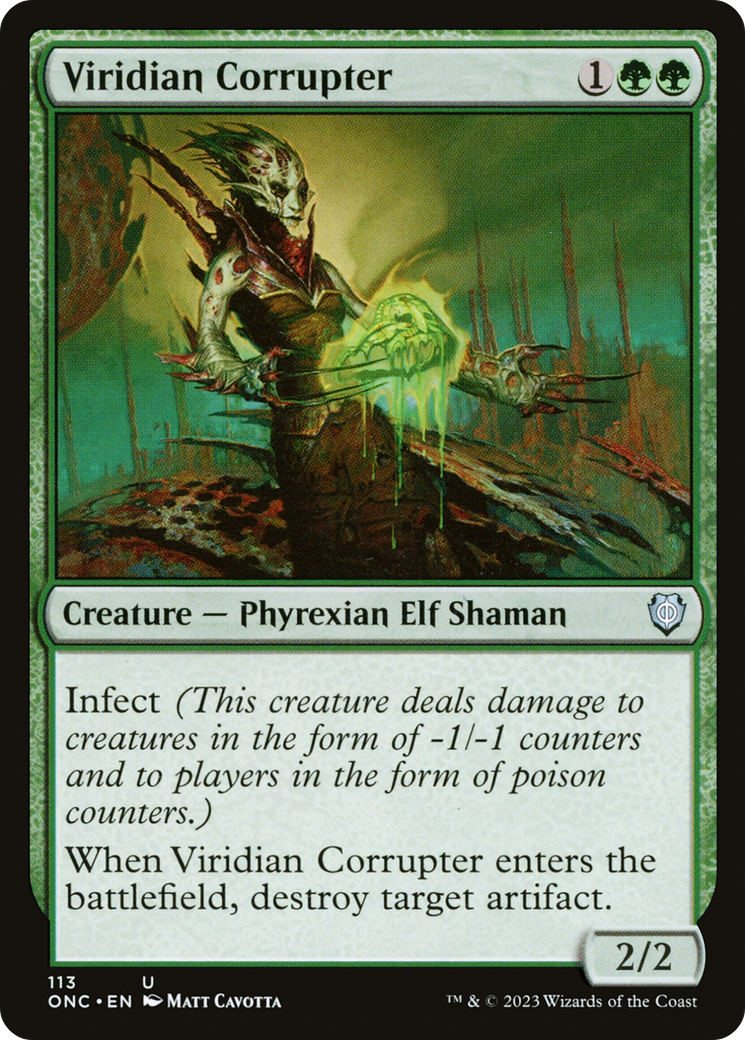 Viridian Corrupter [Phyrexia: All Will Be One Commander] | Dragon's Lair Comics and Fantasy Houston TX