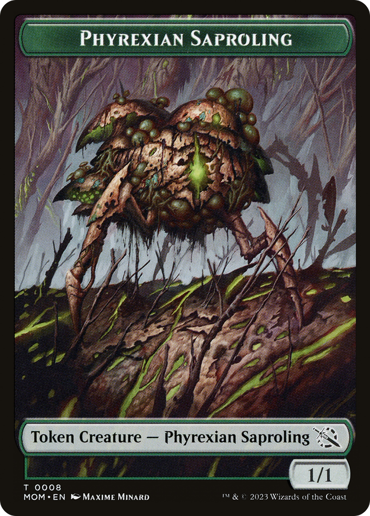 Treasure (20) // Phyrexian Saproling Double-Sided Token [March of the Machine Tokens] | Dragon's Lair Comics and Fantasy Houston TX