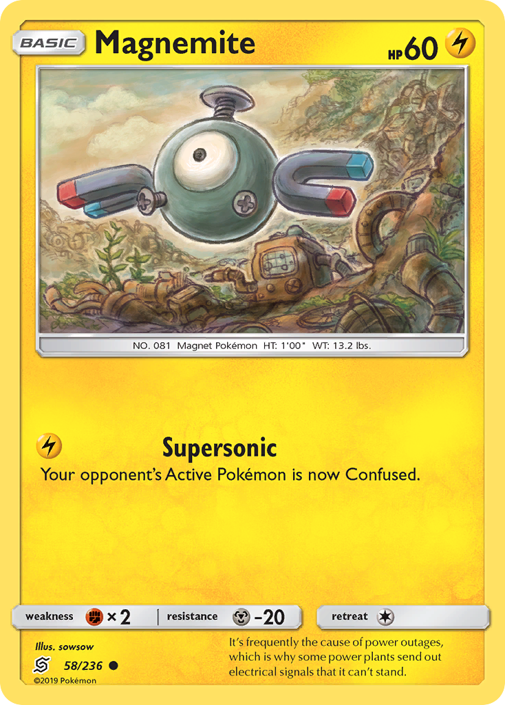 Magnemite (58/236) [Sun & Moon: Unified Minds] | Dragon's Lair Comics and Fantasy Houston TX