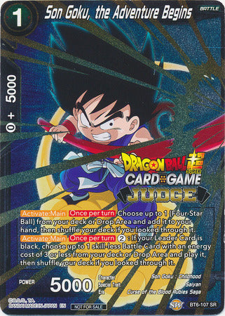 Son Goku, the Adventure Begins (BT6-107) [Judge Promotion Cards] | Dragon's Lair Comics and Fantasy Houston TX