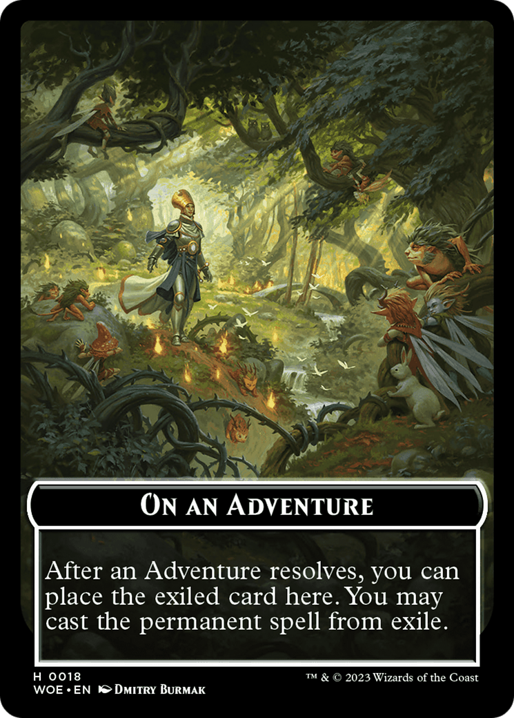 On an Adventure Emblem [Wilds of Eldraine Tokens] | Dragon's Lair Comics and Fantasy Houston TX