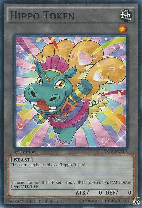 Hippo Token (Blue) [YS16-ENT03] Common | Dragon's Lair Comics and Fantasy Houston TX