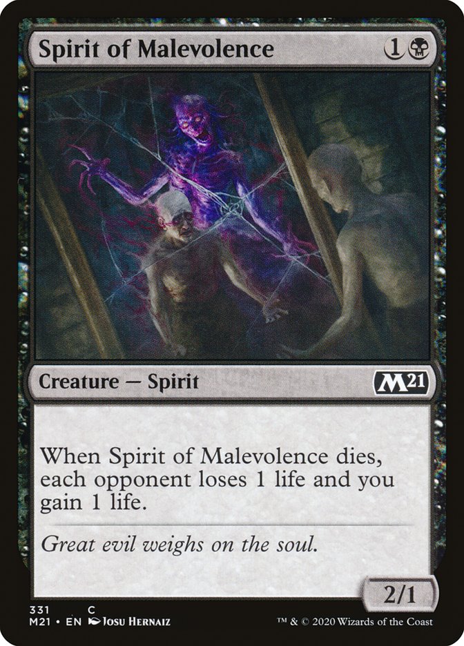 Spirit of Malevolence [Core Set 2021] | Dragon's Lair Comics and Fantasy Houston TX