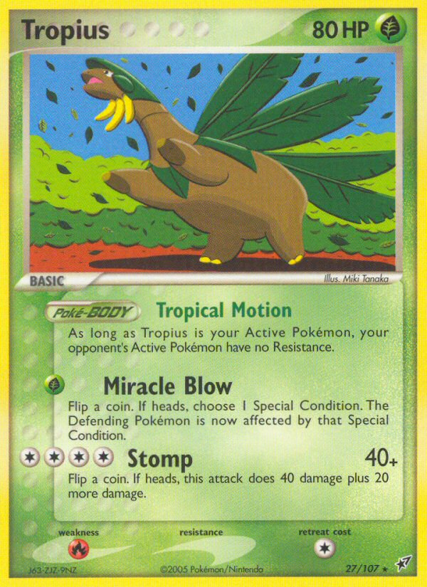 Tropius (27/107) [EX: Deoxys] | Dragon's Lair Comics and Fantasy Houston TX