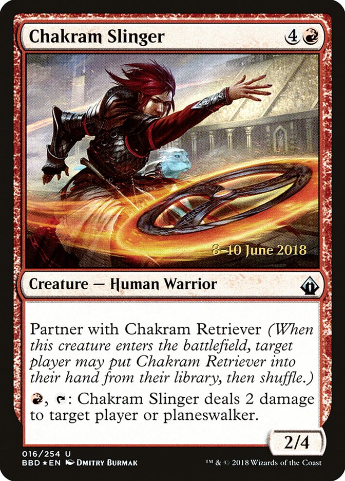 Chakram Slinger [Battlebond Prerelease Promos] | Dragon's Lair Comics and Fantasy Houston TX