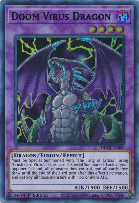 Doom Virus Dragon (Green) [DLCS-EN055] Ultra Rare | Dragon's Lair Comics and Fantasy Houston TX