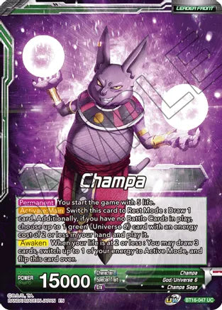 Champa // Champa, Victory at All Costs (BT16-047) [Realm of the Gods] | Dragon's Lair Comics and Fantasy Houston TX