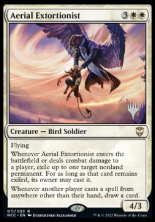 Aerial Extortionist (Promo Pack) [Streets of New Capenna Commander Promos] | Dragon's Lair Comics and Fantasy Houston TX