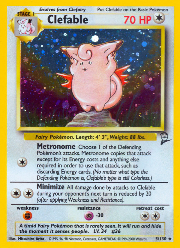 Clefable (5/130) [Base Set 2] | Dragon's Lair Comics and Fantasy Houston TX