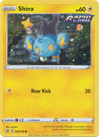 Shinx (046/163) (Cosmos Holo) [Sword & Shield: Battle Styles] | Dragon's Lair Comics and Fantasy Houston TX