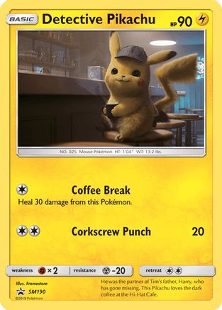 Detective Pikachu (SM190) [Sun & Moon: Black Star Promos] | Dragon's Lair Comics and Fantasy Houston TX