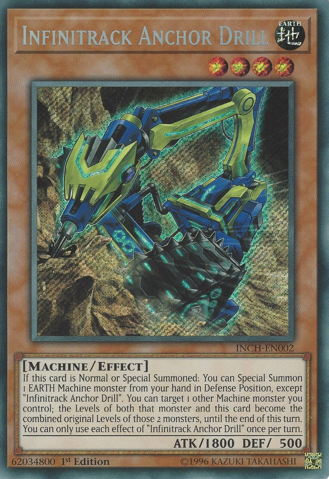 Infinitrack Anchor Drill [INCH-EN002] Secret Rare | Dragon's Lair Comics and Fantasy Houston TX