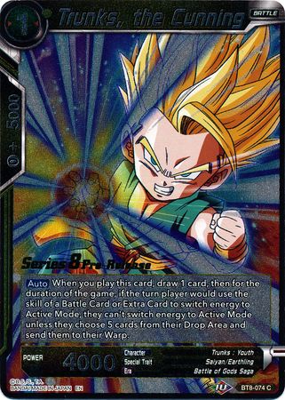 Trunks, the Cunning (BT8-074_PR) [Malicious Machinations Prerelease Promos] | Dragon's Lair Comics and Fantasy Houston TX