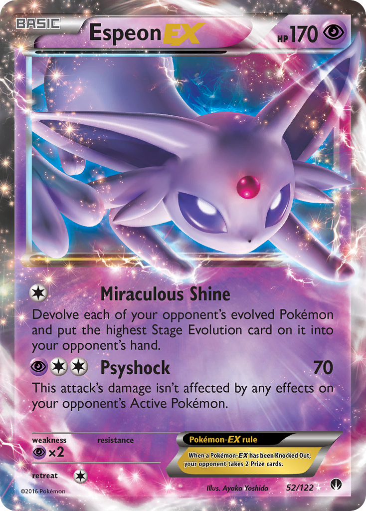 Espeon EX (52/122) [XY: BREAKpoint] | Dragon's Lair Comics and Fantasy Houston TX