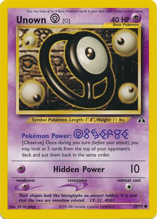 Unown [O] (69/75) [Neo Discovery Unlimited] | Dragon's Lair Comics and Fantasy Houston TX