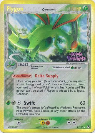 Flygon (7/110) (Delta Species) (Stamped) [EX: Holon Phantoms] | Dragon's Lair Comics and Fantasy Houston TX