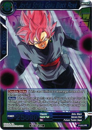 Joyful Strike Goku Black Rose (Metallic Foil) (Event Pack 2018) (P-015) [Promotion Cards] | Dragon's Lair Comics and Fantasy Houston TX