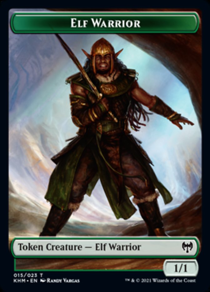 Elf Warrior Token [Kaldheim Tokens] | Dragon's Lair Comics and Fantasy Houston TX