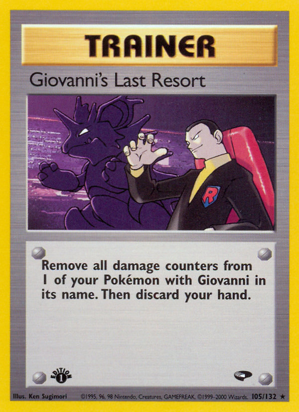 Giovanni's Last Resort (105/132) [Gym Challenge 1st Edition] | Dragon's Lair Comics and Fantasy Houston TX