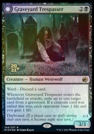 Graveyard Trespasser // Graveyard Glutton [Innistrad: Midnight Hunt Prerelease Promos] | Dragon's Lair Comics and Fantasy Houston TX