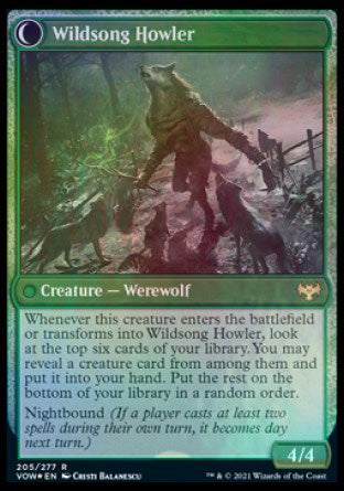 Howlpack Piper // Wildsong Howler [Innistrad: Crimson Vow Prerelease Promos] | Dragon's Lair Comics and Fantasy Houston TX