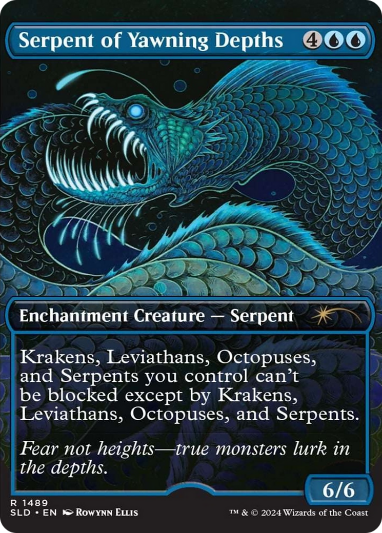 Serpent of Yawning Depths (Rainbow Foil) [Secret Lair Drop Series] | Dragon's Lair Comics and Fantasy Houston TX