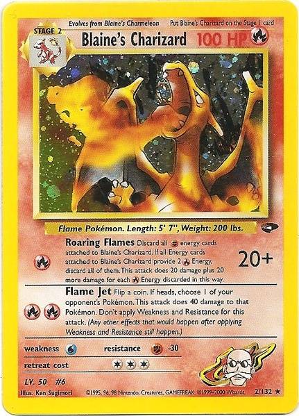 Blaine's Charizard (2/132) [Gym Challenge Unlimited] | Dragon's Lair Comics and Fantasy Houston TX