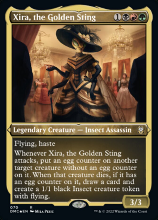 Xira, the Golden Sting (Foil Etched) [Dominaria United Commander] | Dragon's Lair Comics and Fantasy Houston TX