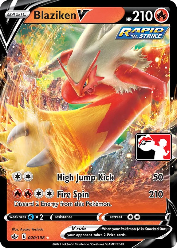 Blaziken V (020/198) [Prize Pack Series One] | Dragon's Lair Comics and Fantasy Houston TX