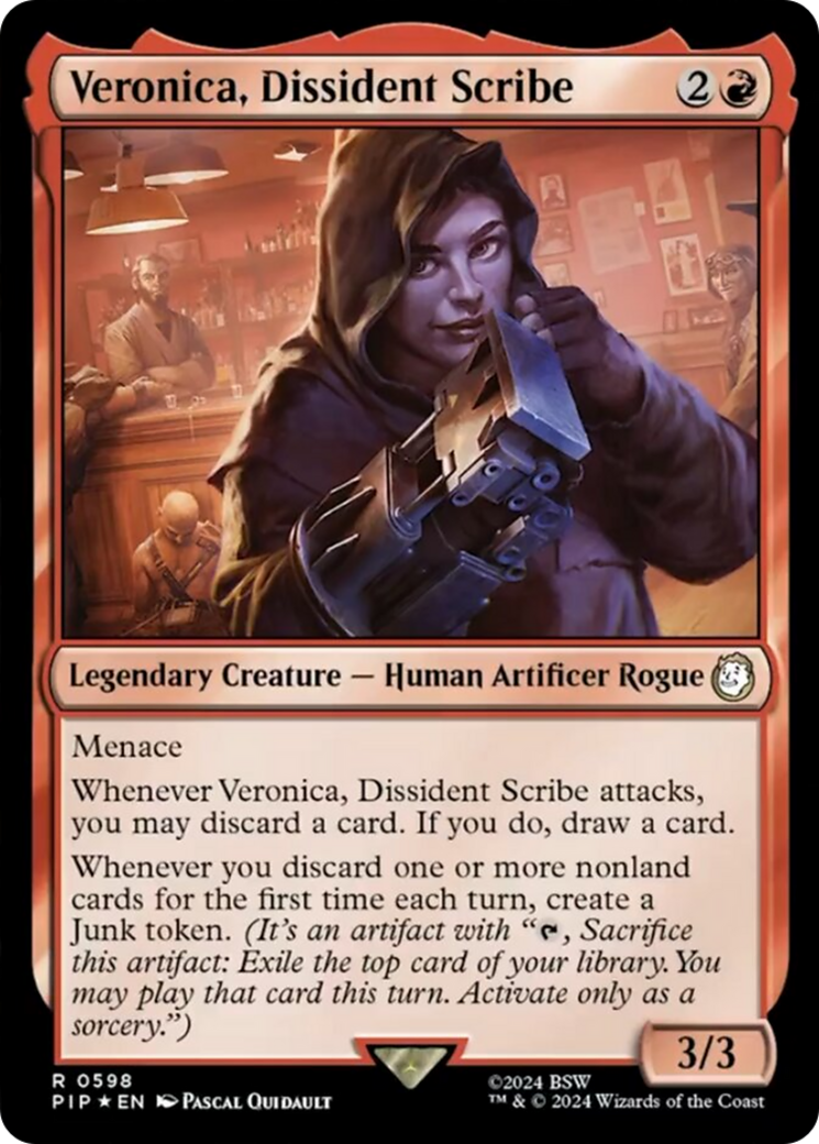 Veronica, Dissident Scribe (Surge Foil) [Fallout] | Dragon's Lair Comics and Fantasy Houston TX