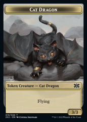 Cat Dragon // Treasure Double-Sided Token [Double Masters 2022 Tokens] | Dragon's Lair Comics and Fantasy Houston TX