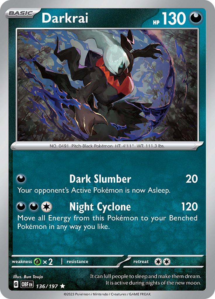 Darkrai (136/197) [Scarlet & Violet: Obsidian Flames] | Dragon's Lair Comics and Fantasy Houston TX