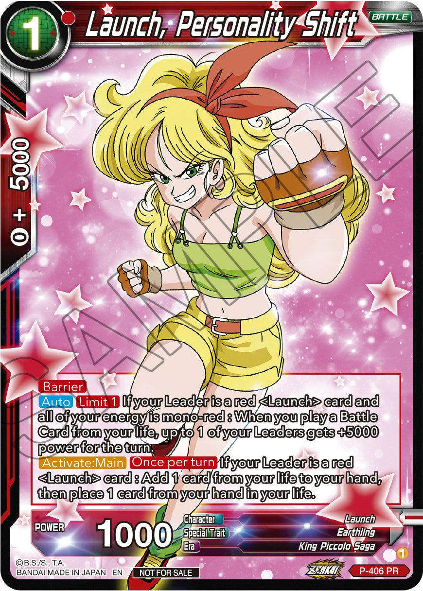 Launch, Personality Shift (Zenkai Series Tournament Pack Vol.1) (P-406) [Tournament Promotion Cards] | Dragon's Lair Comics and Fantasy Houston TX