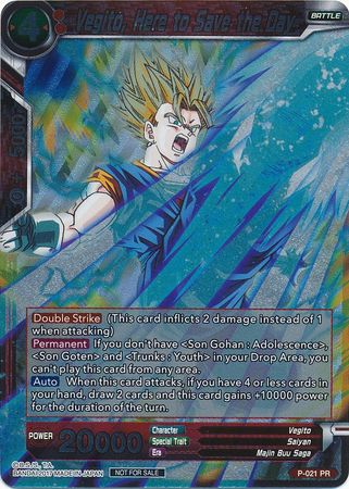 Vegito, Here to Save the Day (P-021) [Promotion Cards] | Dragon's Lair Comics and Fantasy Houston TX