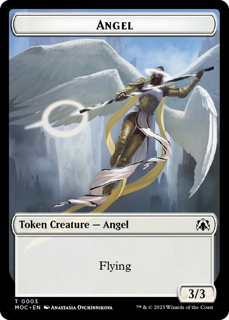 Angel (3) // Demon Double-Sided Token [March of the Machine Commander Tokens] | Dragon's Lair Comics and Fantasy Houston TX