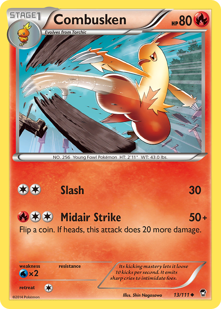 Combusken (13/111) [XY: Furious Fists] | Dragon's Lair Comics and Fantasy Houston TX