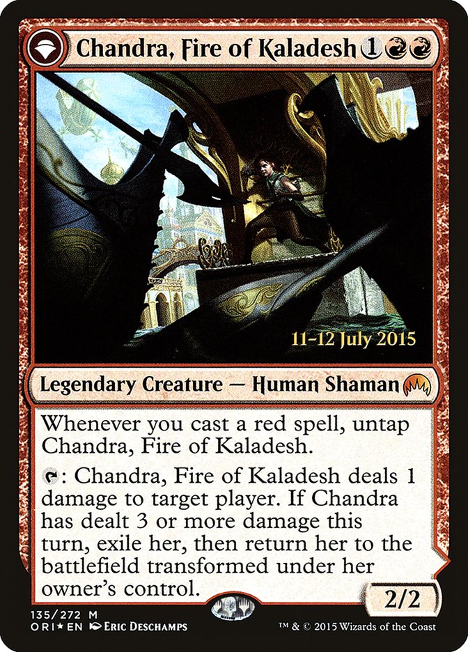 Chandra, Fire of Kaladesh // Chandra, Roaring Flame [Magic Origins Prerelease Promos] | Dragon's Lair Comics and Fantasy Houston TX