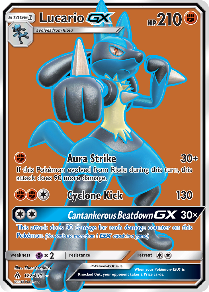 Lucario GX (122/131) [Sun & Moon: Forbidden Light] | Dragon's Lair Comics and Fantasy Houston TX