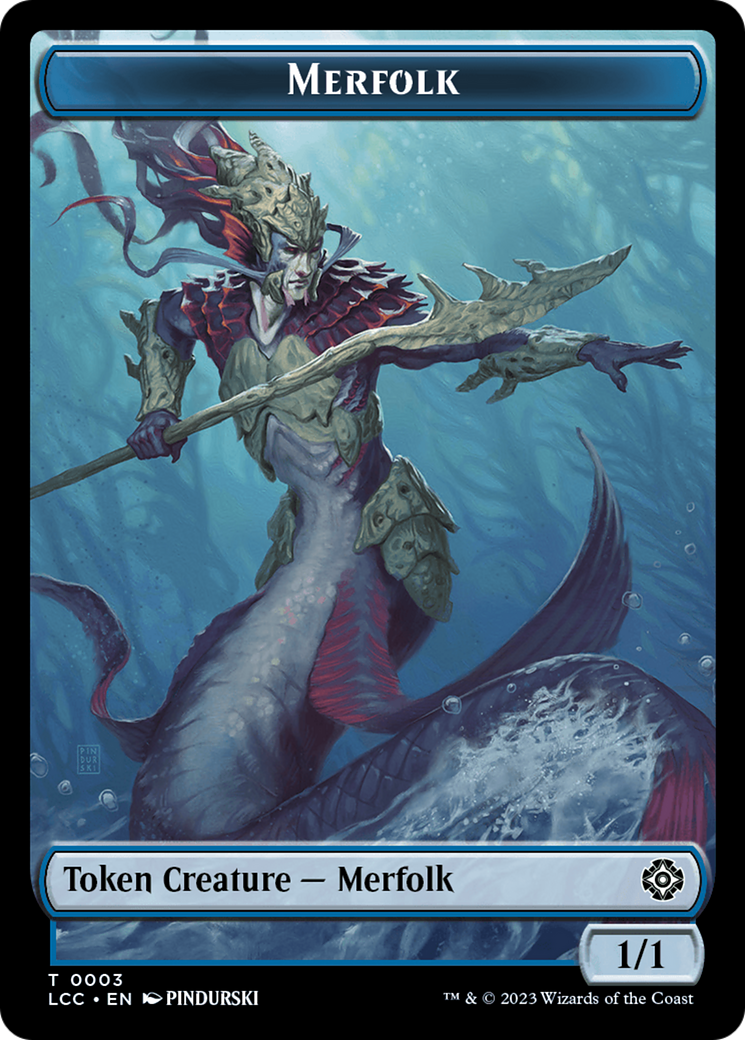 Bird // Merfolk (0003) Double-Sided Token [The Lost Caverns of Ixalan Commander Tokens] | Dragon's Lair Comics and Fantasy Houston TX