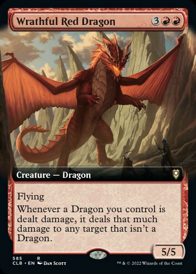 Wrathful Red Dragon (Extended Art) [Commander Legends: Battle for Baldur's Gate] | Dragon's Lair Comics and Fantasy Houston TX