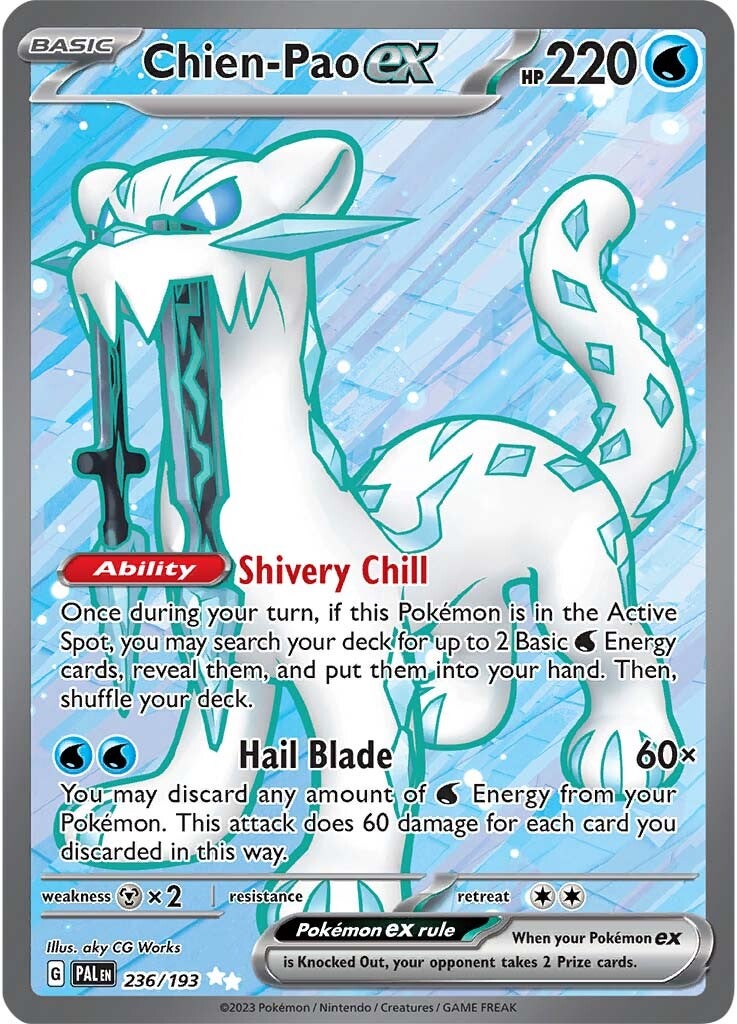 Chien-Pao ex (236/193) [Scarlet & Violet: Paldea Evolved] | Dragon's Lair Comics and Fantasy Houston TX