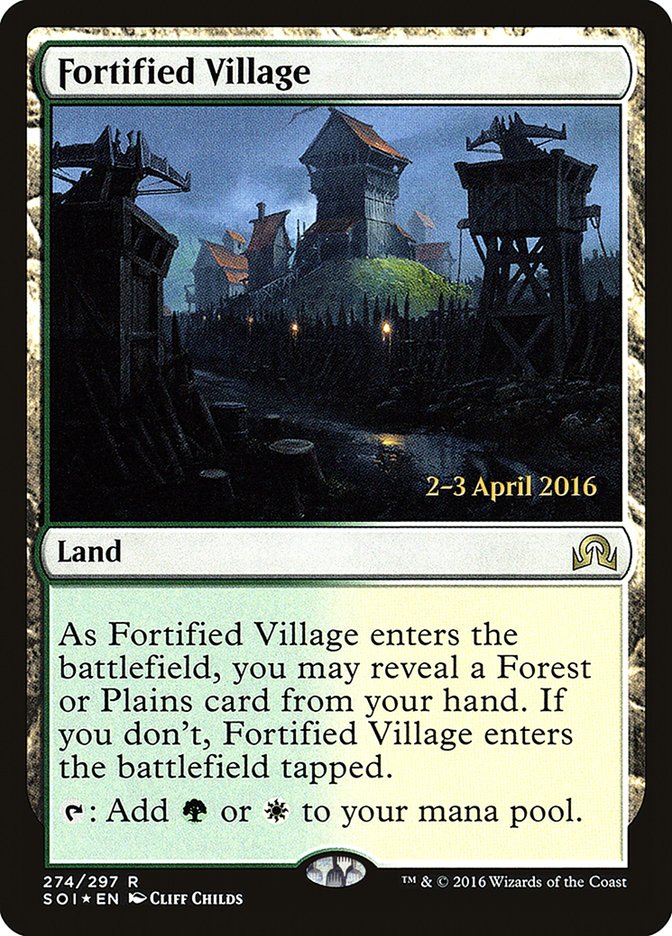 Fortified Village [Shadows over Innistrad Prerelease Promos] | Dragon's Lair Comics and Fantasy Houston TX